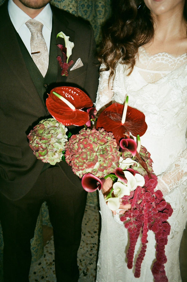 Wedding bouquet, Brudebuket, bouquet, anturium, red anturiums, autumm bouquet, amaranthus, calla, big bride bouquet, big wedding bouquet 